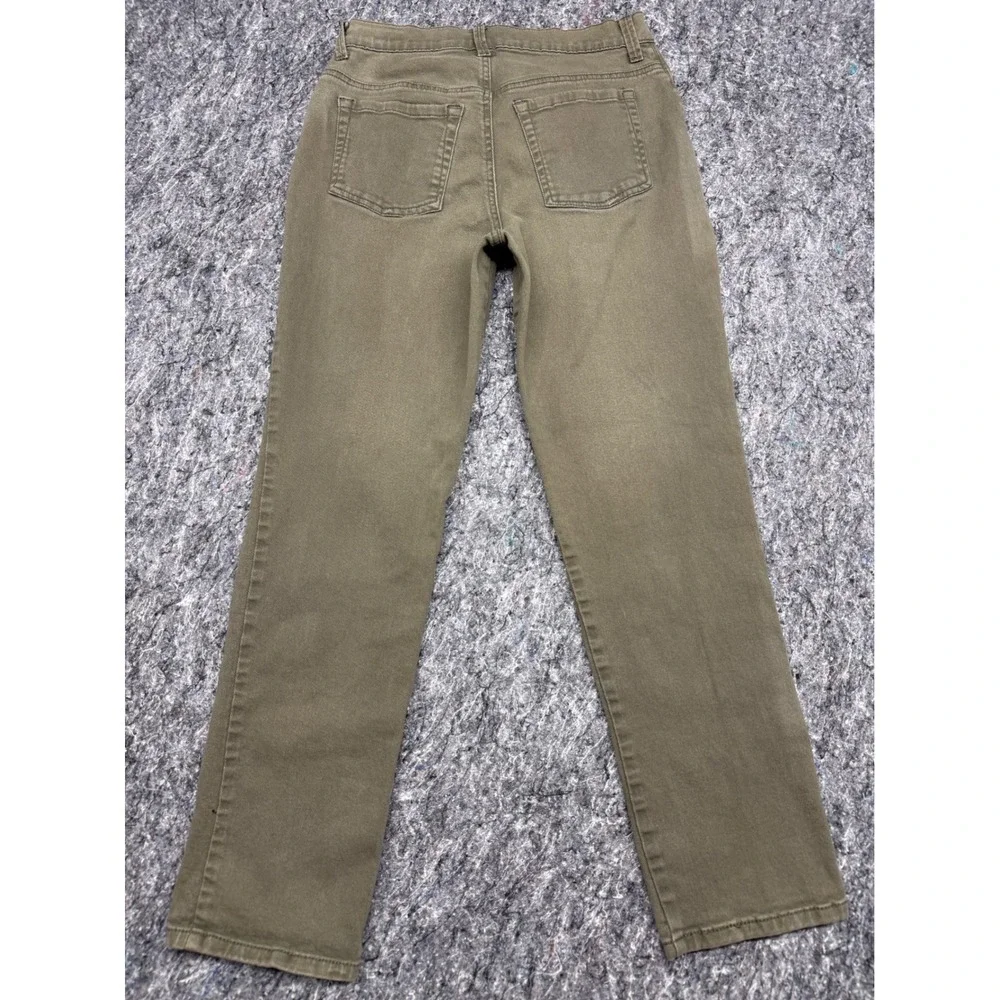 Gloria Vanderbilt Amanda‎ High Rise Tapered Jeans Olive Green Size 6 Short